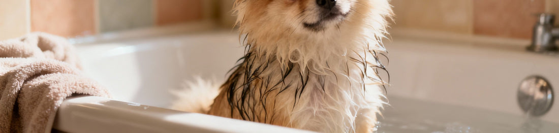 CHIEN DANS UN BAIN PAWLI